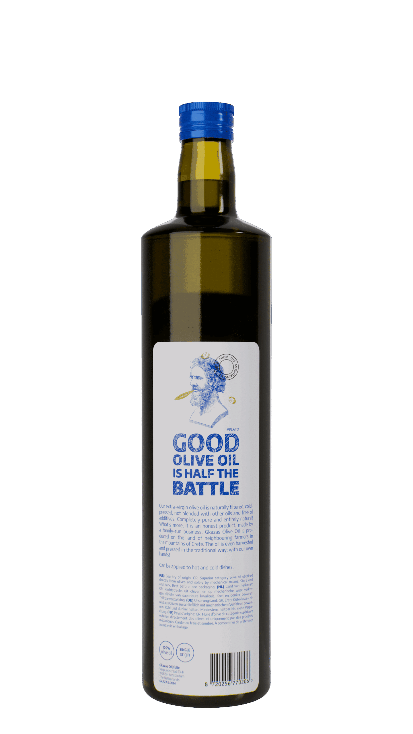 Extra vierge olijfolie 750ML fles 2 Extra vierge olijfolie 750ML fles - Afbeelding 2